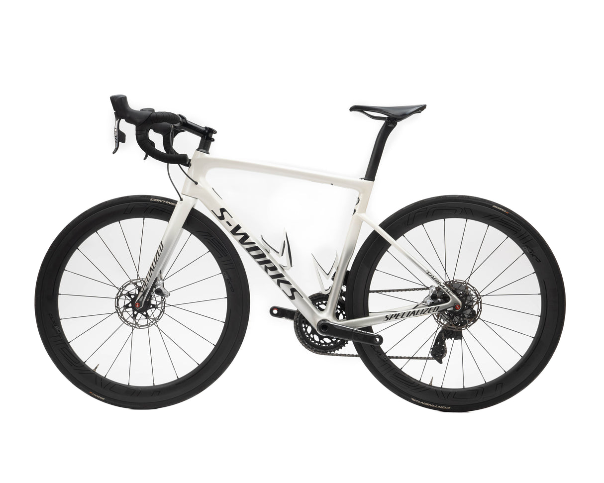 2019 Specialized Tarmac SL6 S-Works Disc Etap Met Wht Sil/Lt Sil 54 (CPO)