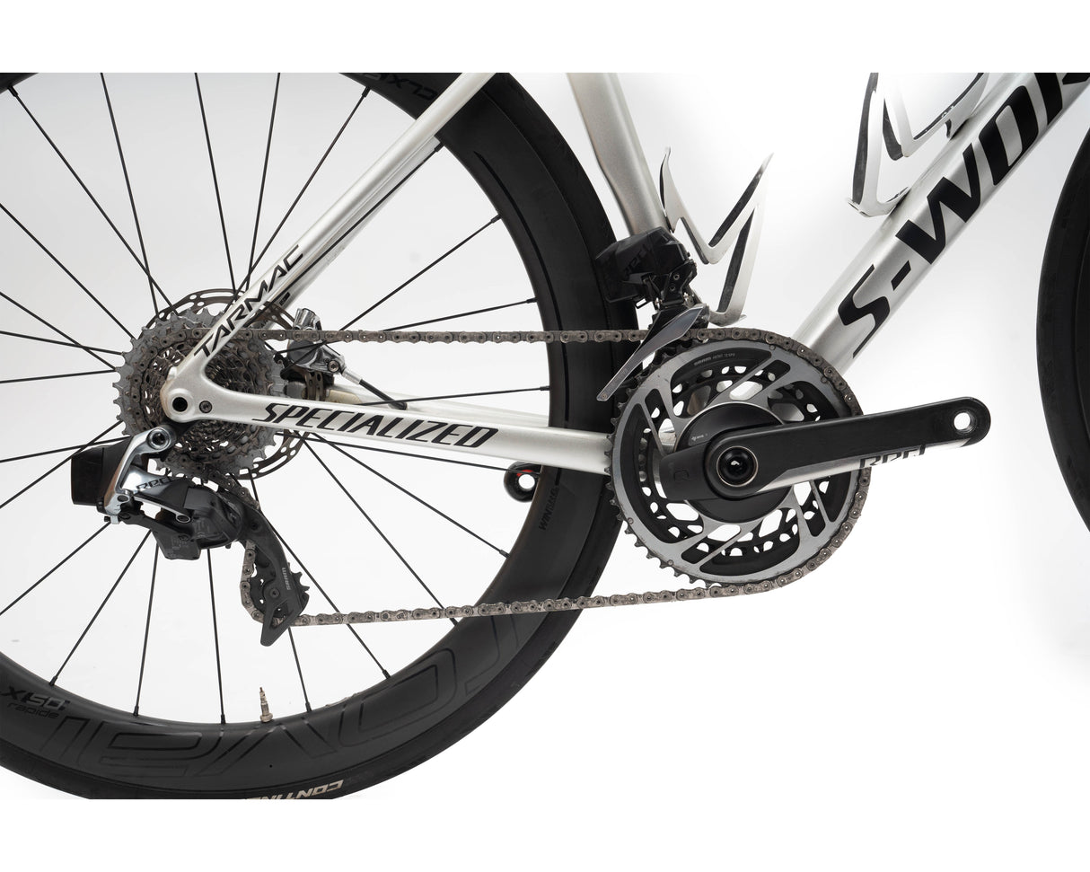2019 Specialized Tarmac SL6 S-Works Disc Etap Met Wht Sil/Lt Sil 54 (CPO)