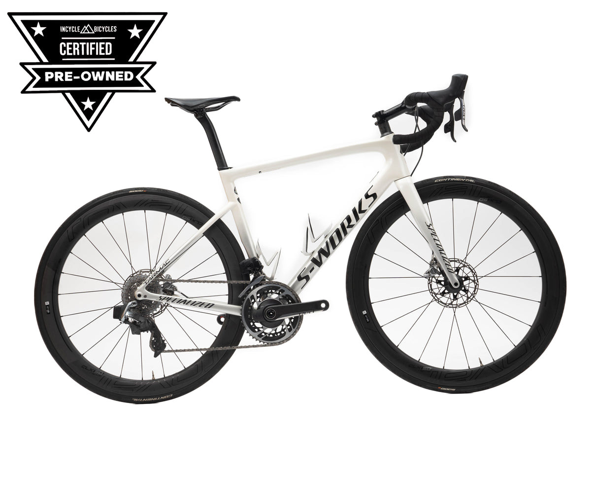 2019 Specialized Tarmac SL6 S-Works Disc Etap Met Wht Sil/Lt Sil 54 (CPO)