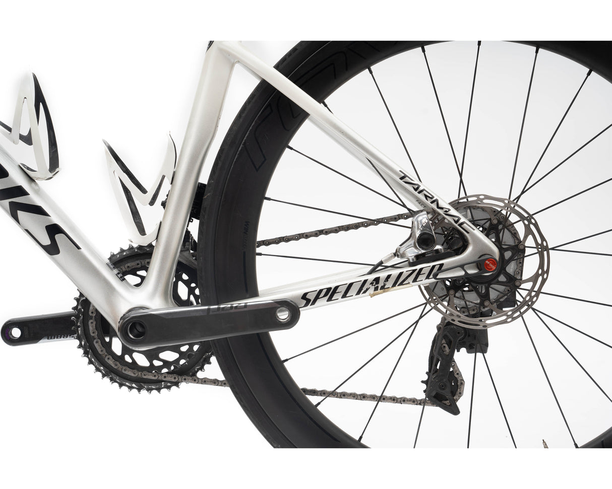 2019 Specialized Tarmac SL6 S-Works Disc Etap Met Wht Sil/Lt Sil 52 (CPO)