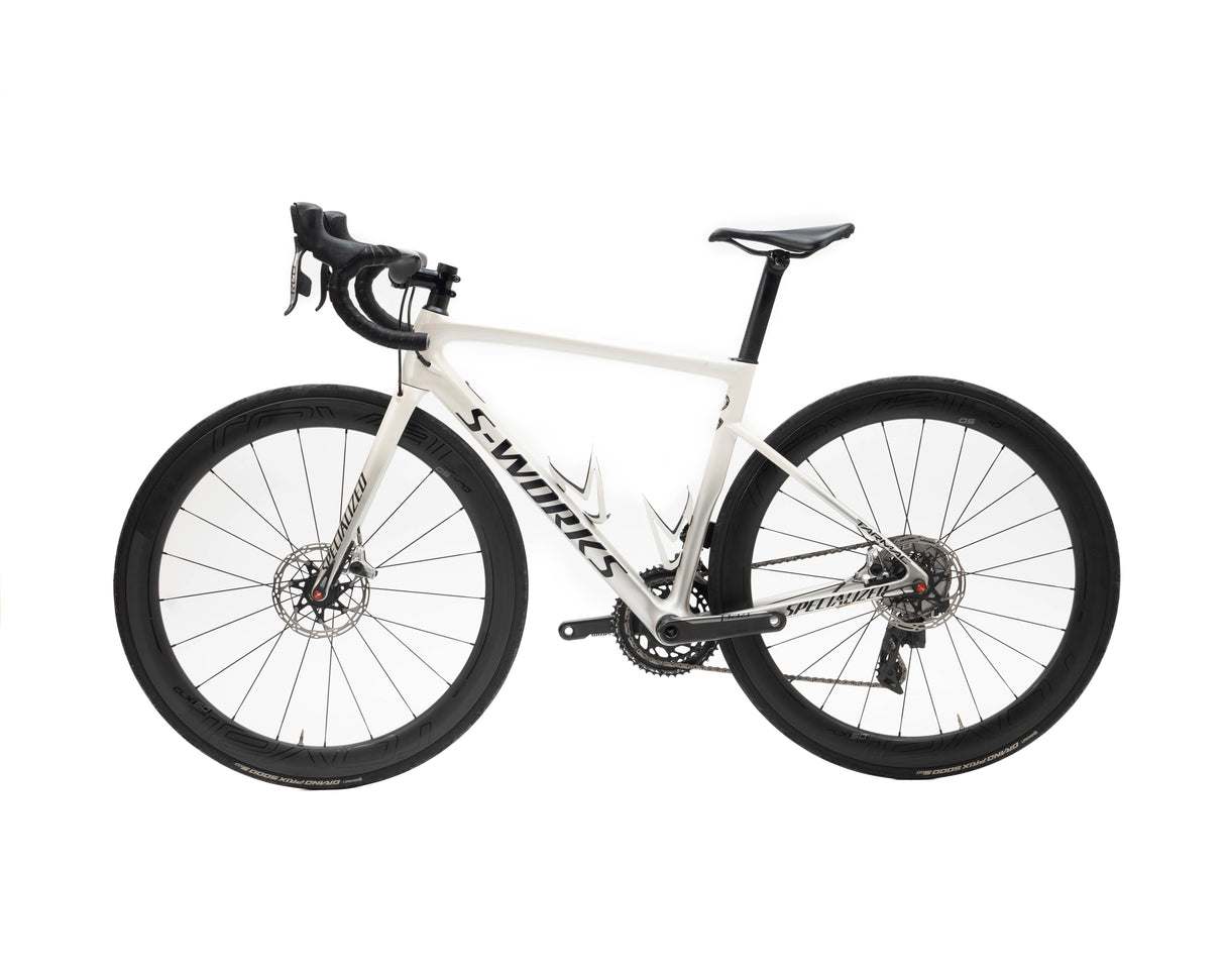 2019 Specialized Tarmac SL6 S-Works Disc Etap Met Wht Sil/Lt Sil 52 (CPO)