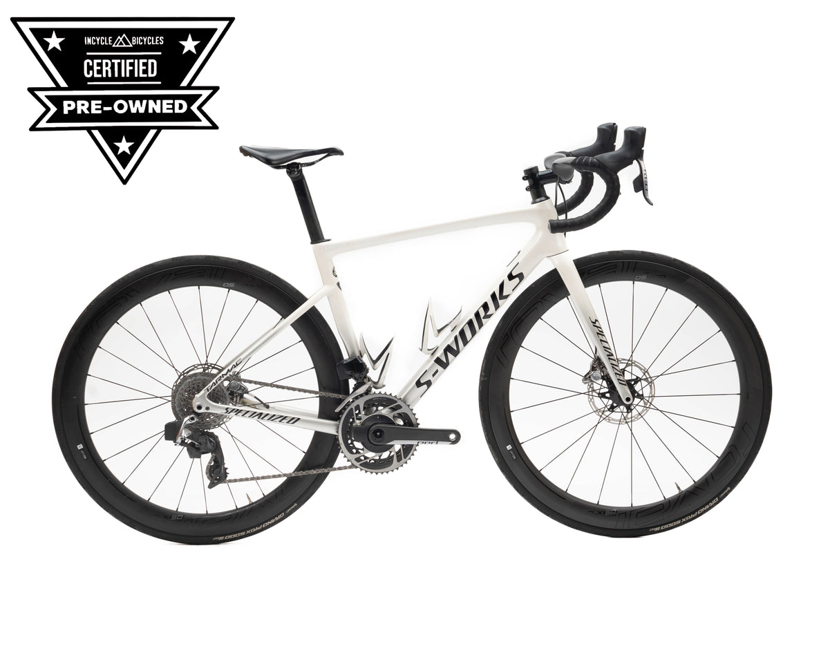 2019 Specialized Tarmac SL6 S-Works Disc Etap Met Wht Sil/Lt Sil 52 (CPO)